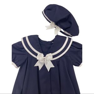 3/$18 Rare Editions Little Girls Dress Nautical Fit & Flare Set Sz 3T…